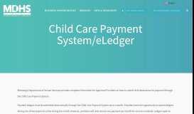 
							         Child Care Payment System/eLedger – Mississippi Department of ...								  
							    