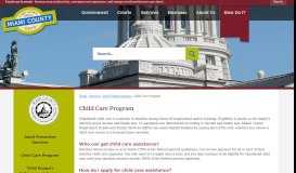 
							         Child Care Program | Miami County, OH - Official Website								  
							    