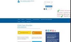 
							         Child Care Provider Information - Early Learning Coalition of Duval								  
							    
