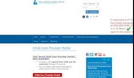 
							         Child Care Provider Portal - Early Learning Coalition of Duval								  
							    
