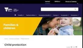 
							         Child protection - DHHS Services								  
							    
