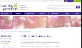 
							         Child protection training - Teaching Personnel								  
							    