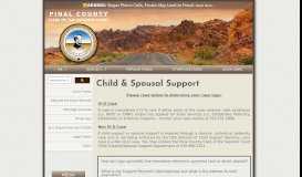 
							         Child-Spousal Support - Clerk of Court- Pinal County								  
							    