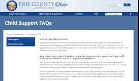 
							         Child Support FAQs - Erie County								  
							    