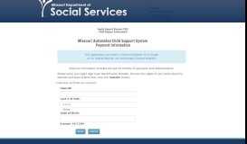 
							         Child Support Payment Information - MO.gov								  
							    