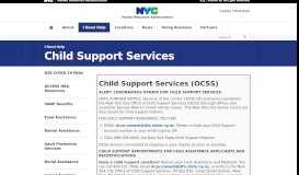 
							         Child Support Services - HRA - NYC - NYC.gov								  
							    
