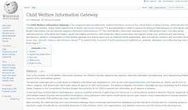 
							         Child Welfare Information Gateway - Wikipedia								  
							    