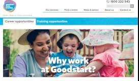
							         Childcare jobs and careers | Goodstart								  
							    