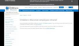 
							         Children's Hospital employee intranet | Children's Hospital of Wisconsin								  
							    