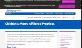 
							         Children's Mercy Affiliated Practices | Children's Mercy Kansas City								  
							    