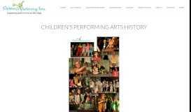 
							         Children's Performing Arts History - History - Children's Performing Arts								  
							    