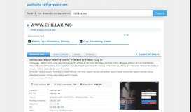 
							         chillax.ws at WI. chillax.ws: Watch movies online free and tv ...								  
							    