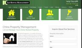 
							         China - Ace Rental Management								  
							    