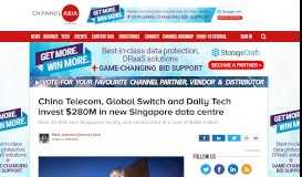 
							         China Telecom, Global Switch and Daily Tech invest $280M in new ...								  
							    