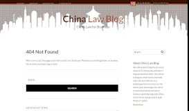 
							         China/US Business Portal - China Law Blog								  
							    