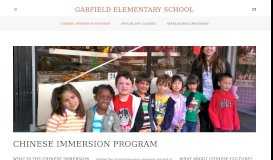 
							         Chinese Immersion program — Garfield Elementary School								  
							    