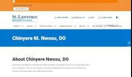 
							         Chinyere Nwosu, DO - Potsdam, NY Gastroenterologist and ...								  
							    
