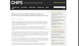 
							         CHIPS Articles: Defense Enterprise Office Solution to improve ...								  
							    