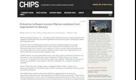 
							         CHIPS Articles: Enterprise software ensures Marine readiness from ...								  
							    