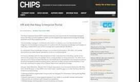 
							         CHIPS Articles: KM and the Navy Enterprise Portal - DoN CIO - Navy.mil								  
							    