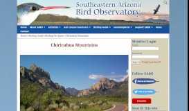
							         Chiricahua Mountains | Southeastern Arizona Bird Observatory								  
							    
