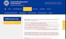 
							         CHISD Access for You! / Access 4 You Home Page								  
							    