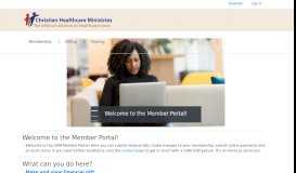 
							         CHM Member Portal - Christian Healthcare Ministries								  
							    