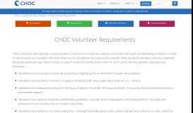 
							         CHOC Volunteer Requirements - CHOC Children's								  
							    
