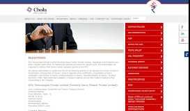 
							         Chola | REGISTRARS - Cholamandalam Finance								  
							    