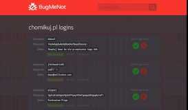 
							         chomikuj.pl passwords - BugMeNot								  
							    