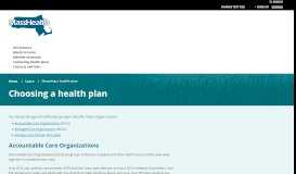 
							         Choosing a health plan | MassHealth								  
							    