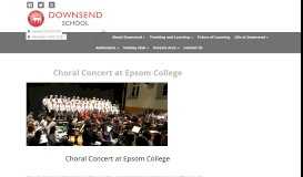 
							         Choral Concert at Epsom College - Downsend School								  
							    