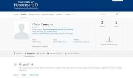 
							         Chris Cameron – Fingerprint — University of Huddersfield Research ...								  
							    