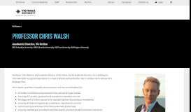 
							         Chris Walsh | Victoria University | Melbourne Australia								  
							    