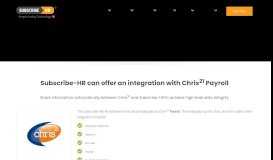 
							         Chris21 Payroll Software | Integration | HR Software								  
							    