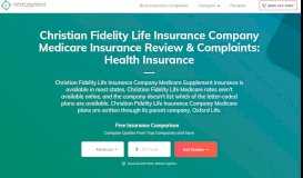 
							         Christian Fidelity Life Insurance Company Medicare Insurance Review ...								  
							    