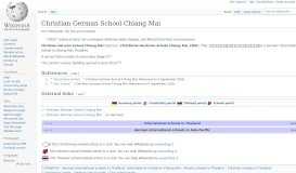 
							         Christian German School Chiang Mai - Wikipedia								  
							    