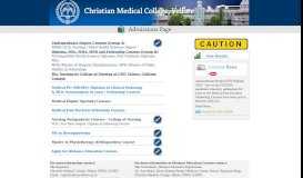 
							         Christian Medical College Vellore - Online Admissions								  
							    