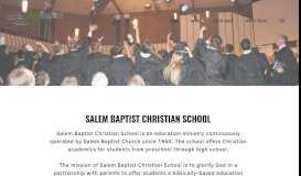
							         Christian School - Salem Baptist Church								  
							    