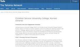 
							         Christian Service University College, Kumasi (Ghana) - The Talloires ...								  
							    