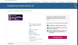 
							         Christiana Care Health Services, Inc. | MedicalRecords.com								  
							    
