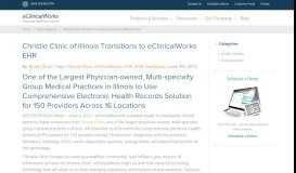
							         Christie Clinic of Illinois Transitions to eCW EHR - eClinicalWorks								  
							    
