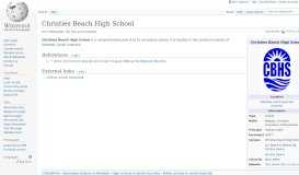 
							         Christies Beach High School - Wikipedia								  
							    