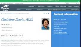 
							         Christine Lewis M.D. - Meritus Health								  
							    