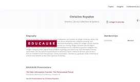 
							         Christine Roysdon | EDUCAUSE								  
							    