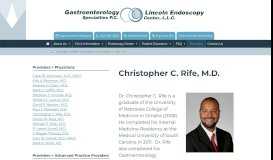 
							         Christopher C. Rife, M.D. - Gastroenterology Specialties, PC								  
							    