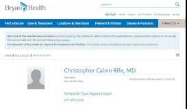 
							         Christopher Rife | Lincoln, NE | Bryan Health								  
							    