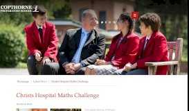 
							         Christs Hospital Maths Challenge | Copthorne Prep School								  
							    