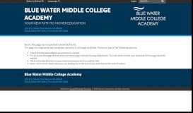 
							         Chromebook Information - Blue Water Middle College Academy								  
							    