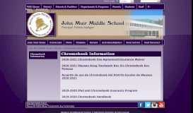 
							         Chromebook Information - John Muir Middle School								  
							    